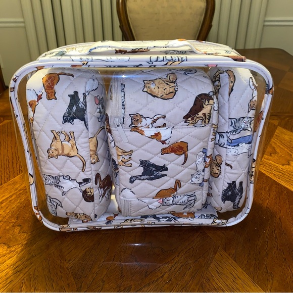 NWT Vera Bradley 4 pcs Cosmetics A Cat’s Life - Picture 4 of 6